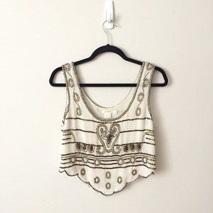 Beaded UO Cropped Top